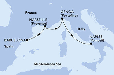 Ochutnávka Stredomoria na MSC Euribia