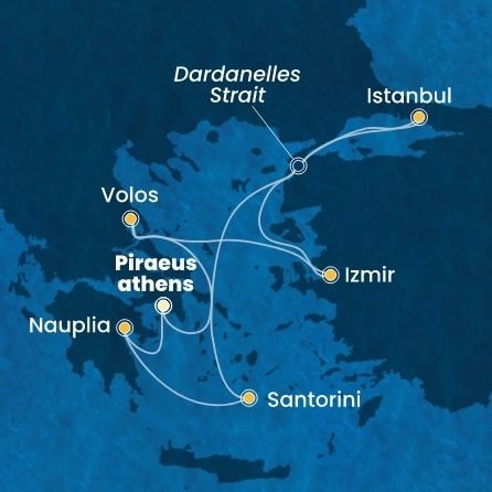 Babie leto medzi gréckymi ostrovmi na Costa Pacifica