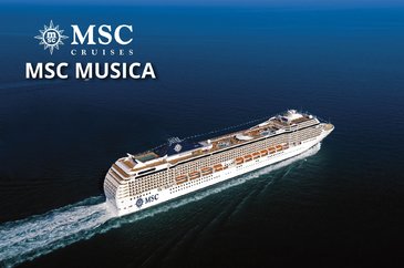 Taliansko, Španielsko, Francúzsko, Portugalsko, Brazília z Civitavechie na lodi MSC Musica