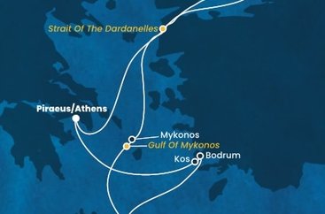 Grécko, , Turecko z Pireusu na lodi Costa Fortuna