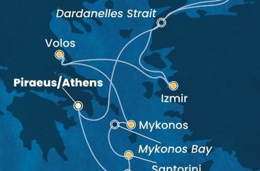 Grécko, Turecko z Pireusu na lodi Costa Fortuna