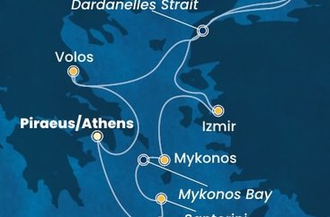 Grécko, Turecko z Pireusu na lodi Costa Fortuna