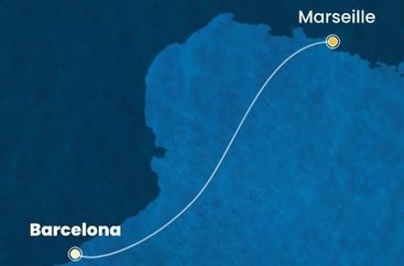 Španielsko, Francúzsko z Barcelony na lodi Costa Favolosa