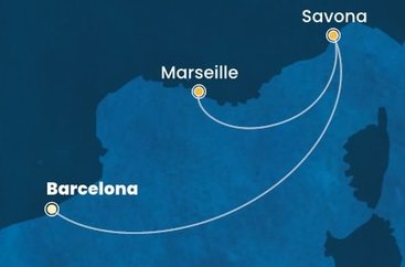 Španielsko, Taliansko, Francúzsko z Barcelony na lodi Costa Fascinosa