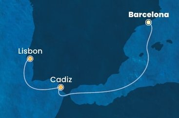 Španielsko, Portugalsko z Barcelony na lodi Costa Favolosa