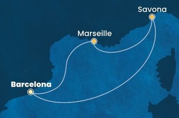 Španielsko, Francúzsko, Taliansko z Barcelony na lodi Costa Fascinosa