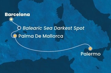 Španielsko, Taliansko z Barcelony na lodi Costa Smeralda