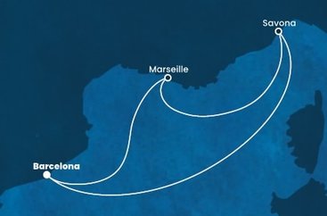Španielsko, Taliansko, Francúzsko z Barcelony na lodi Costa Fascinosa