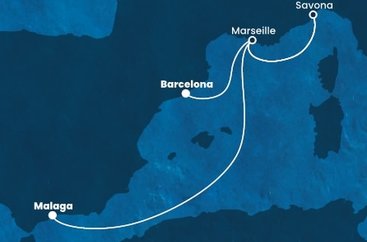 Španielsko, Francúzsko, Taliansko z Barcelony na lodi Costa Favolosa