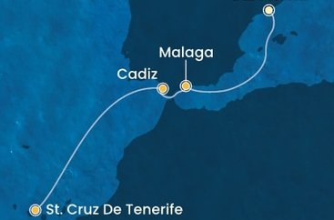 Španielsko z Barcelony na lodi Costa Smeralda
