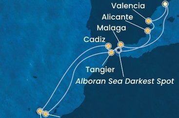 Španielsko, Tenerife, Gran Canaria, Maroko,  z Barcelony na lodi Costa Toscana