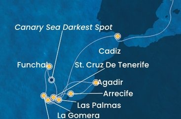 Španielsko, La Gomera, Maroko, Portugalsko z Barcelony na lodi Costa Fortuna