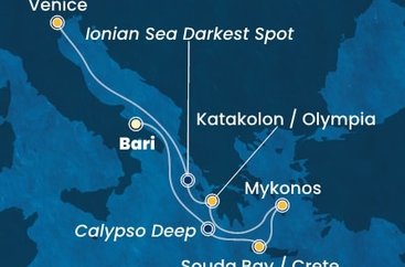 Taliansko, Grécko z Bari na lodi Costa Deliziosa