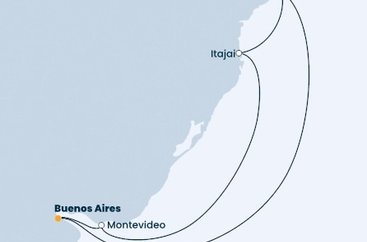 Argentína, Brazília, Uruguaj z Buenos Aires na lodi Costa Favolosa
