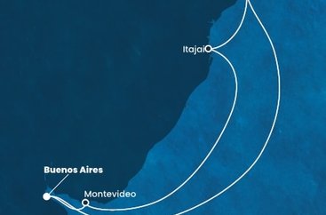 Argentína, Brazília, Uruguaj z Buenos Aires na lodi Costa Diadema