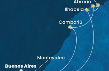 Argentína, Uruguaj, Brazília z Buenos Aires na lodi Costa Favolosa