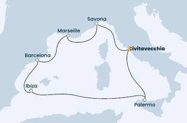 Taliansko, Francúzsko, Španielsko z Civitavechie na lodi Costa Toscana