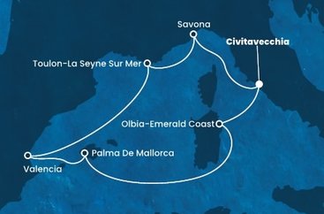 Taliansko, Francúzsko, Španielsko z Civitavechie na lodi Costa Pacifica
