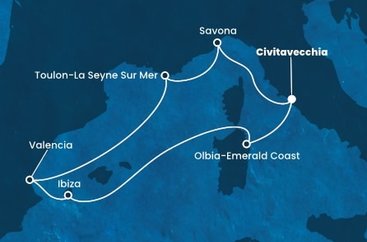 Taliansko, Francúzsko, Španielsko z Civitavechie na lodi Costa Pacifica