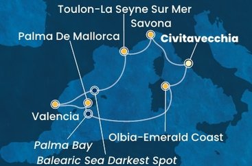 Taliansko, Francúzsko, Španielsko z Civitavechie na lodi Costa Pacifica