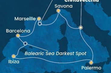 Taliansko, Francúzsko, Španielsko z Civitavechie na lodi Costa Smeralda