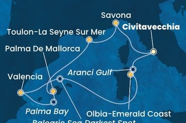 Taliansko, Francúzsko, Španielsko z Civitavechie na lodi Costa Pacifica