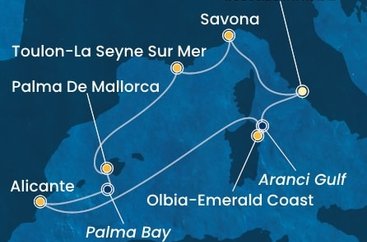 Taliansko, Francúzsko, Španielsko z Civitavechie na lodi Costa Pacifica