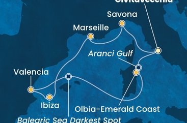 Taliansko, Francúzsko, Španielsko z Civitavechie na lodi Costa Pacifica