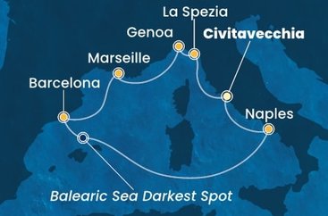 Taliansko, Francúzsko, Španielsko z Civitavechie na lodi Costa Toscana