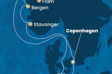 Dánsko, Nórsko, Nemecko z Kodaně na lodi Costa Diadema