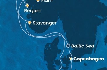 Dánsko, Nórsko, Nemecko z Kodaně na lodi Costa Diadema