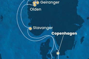 Dánsko, Nórsko, Nemecko z Kodaně na lodi Costa Diadema