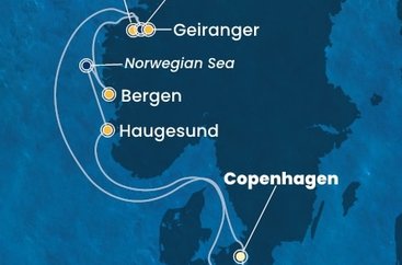 Dánsko, Nórsko, Nemecko z Kodaně na lodi Costa Diadema Dánsko, Nórsko, Nemecko z Kodaně na lodi Costa Diadema
