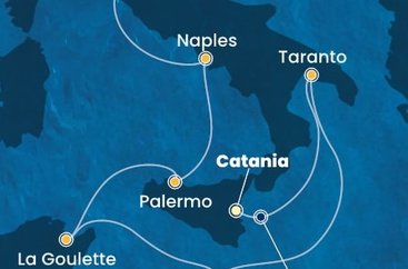 Taliansko, Malta, Tunisko z Katánie na lodi Costa Fascinosa