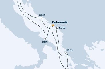 Chorvátsko, Taliansko, Čierna Hora, Grécko z Dubrovníka na lodi Costa Deliziosa