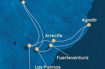 Portugalsko, Španielsko, Maroko z Funchalu na lodi Costa Fortuna