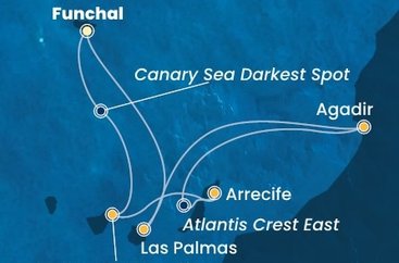 Madeira, Španielsko, Maroko z Funchalu na lodi Costa Fortuna