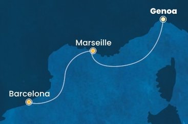 Taliansko, Francúzsko, Španielsko z Janova na lodi Costa Smeralda