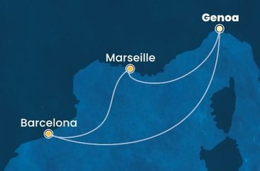 Taliansko, Francúzsko, Španielsko z Janova na lodi Costa Smeralda