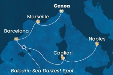 Taliansko, Francúzsko, Španielsko z Janova na lodi Costa Toscana