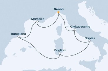 Taliansko, Francúzsko, Španielsko z Janova na lodi Costa Toscana