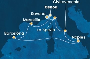 Taliansko, Francúzsko, Španielsko z Janova na lodi Costa Toscana