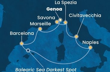 Taliansko, Francúzsko, Španielsko z Janova na lodi Costa Toscana