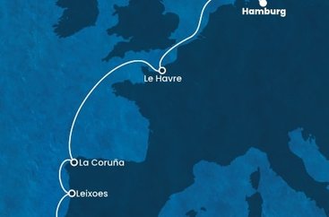 Nemecko, Francúzsko, Španielsko, Portugalsko z Hamburgu na lodi Costa Favolosa