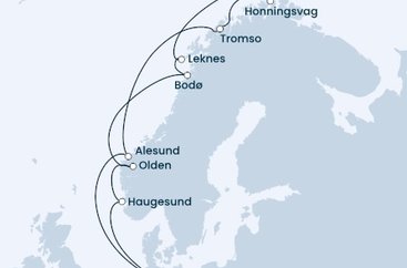 Nemecko, Nórsko z Hamburgu na lodi Costa Favolosa