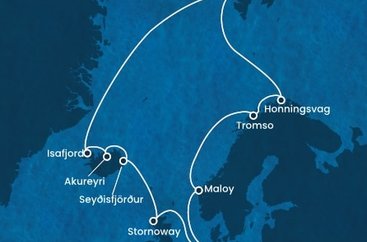 Nemecko, Veľká Británia, Island, Nórsko z Hamburgu na lodi Costa Favolosa