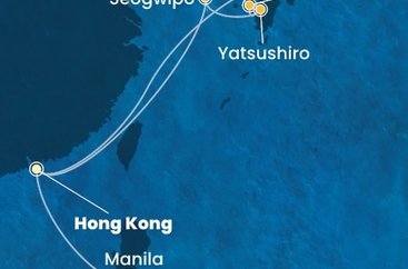 Čína, Japonsko, Južná Kórea, Filipíny z Hong Kongu na lodi Costa Serena