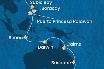 Čína, Filipíny, Indonézia, Austrália z Hong Kongu na lodi Costa Serena
