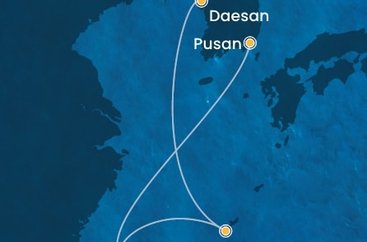 Južná Kórea, Japonsko, Tchaj-wan z Incheonu (Soulu) na lodi Costa Serena