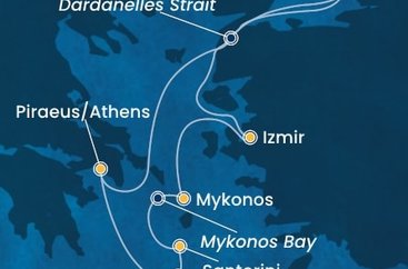 Turecko, Grécko z Istanbulu na lodi Costa Fortuna